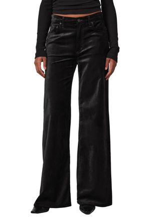 Citizens Of Humanity Loli Mid Rise Baggy Velvet Jeans In Black