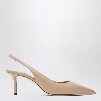 Jimmy Choo London Leather slingbacks with ankle strap