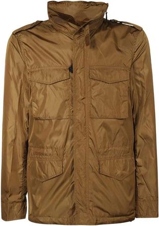 Aspesi Multi-Pocket Nylon Jas - Heren - Zomerjassen - Bruin - XS - Nylon - Jassen