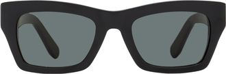 Ferragamo SF996S Bold Rectangular Sunglasses - Black