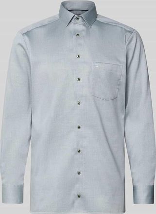 Olymp Regular Fit Businesshemd aus Baumwolle mit Kentkragen in Gruen, Gr&ouml;&szlig;e 39