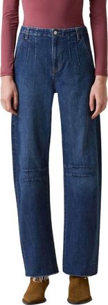 LE JEAN Darted Barrel High Rise Jeans In Kindred Spirit