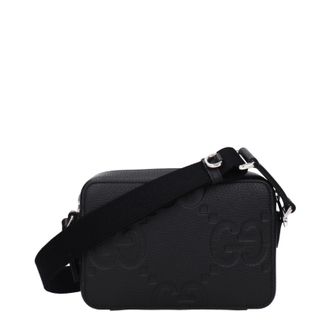 Gucci Herens Jumbo crossbodytas zwart leer