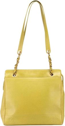 Chanel Pre-owned Triple CC Caviar Schoudertas - Dames - Vintage Schoudertas - Groen - ONE Size - Leer - Vintage