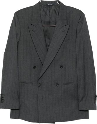 Reveres 1949 Reveres 1949, Jassen, Heren, Grijs, L, Wol, Grijs Gestreept Dubbelborstig Pak