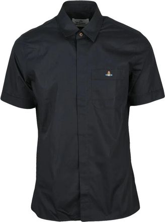 Vivienne Westwood Short-Sleeved Cotton Shirt with Concealed Placket