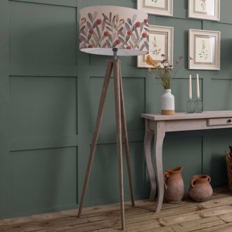 Voyage Maison Aratus Floor Lamp With Katsura Eva Lampshade in Medium Beige