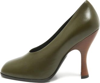 The Row Pumps in pelle 105mm - Verde