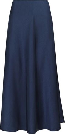 Neo Noir Midnight Blue Bovary Rok - Dames - Midirokken - Blauw - XS - Polyester - Rokken