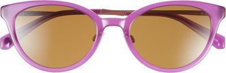 Eyebobs Statuette 51mm Polarized Cat Eye Sunglasses in Lollipop Purple /Brown at Nordstrom