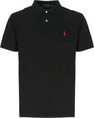 Ralph Lauren Slim-Fit Pique Polo - Heren - Polos - Zwart - L - Katoen - Tops