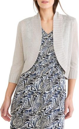 Nic+Zoe Linen Blend Bolero Cardigan in Silver Wisp at Nordstrom, Size Xx-Large