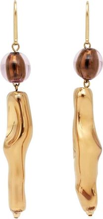 Isabel Marant Gouden Logo Oorbellen Stijlvolle Dames Accessoire - Dames - Oorbellen - Geel - ONE Size - Accessoires