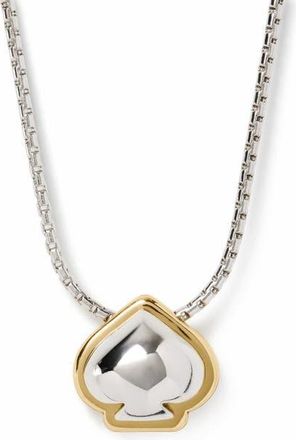 Kate Spade New York spade pendant necklace in Silver/Gold at Nordstrom