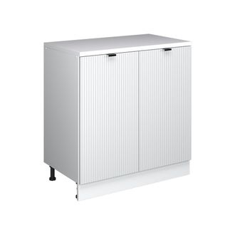 Vicco Armario De Cocina Para Techo Inclinado R-line, Ondulaci&oacute;n Blanca, 80 Cm Sin Inclinaci&oacute;n Con 2 Puertas, Vicco