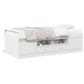 Berkfield Home Daybed with Drawers without Mattress White 90x190 cm Single