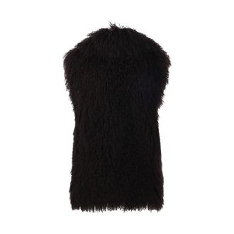 Yves Salomon Gilet 66cm - Jackets - Mujer - Marr&oacute;n - M