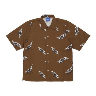 Usual Bruin Monster T-shirt met Korte Mouwen - Heren - Korte mouwen Overhemden - Bruin - M - Polyester - Overhemden