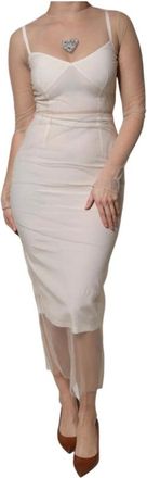 Dolce & Gabbana Dames, Jurken, Wit, Maat: XS Nylon