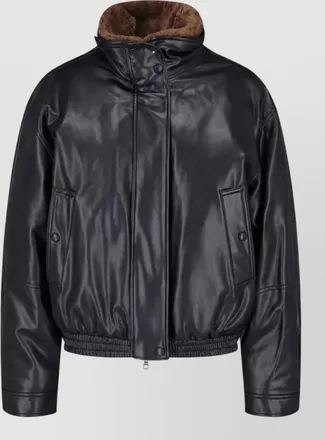 Low Classic synthetic leather coat