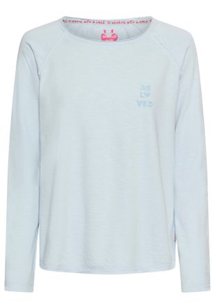 Lieblingsst&uuml;ck Langarmshirt LIEBLINGSST&Uuml;CK Cathrina, Damen, Gr. 4XL, blau (skyway), Jersey, Obermaterial: 100% Baumwolle, clean, unifarben, normal, Rundhals, Raglan&auml;