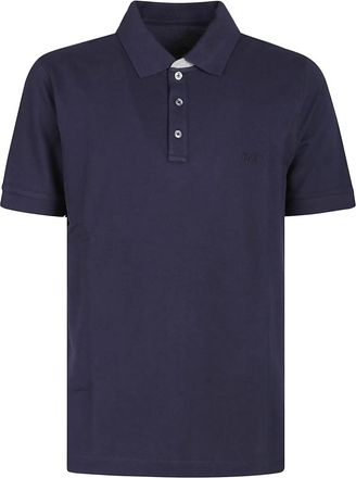 Fay Polo Shirts, male, Blue, Size: 2XL Bicolor Polo Shirt with Double Collar
