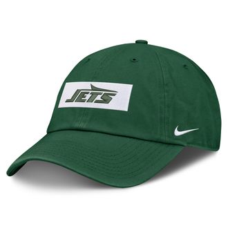 Nike New York Jets Primetime Club Wordmark Nike Mens NFL Adjustable Hat in Green | NF023PC72-ZW0