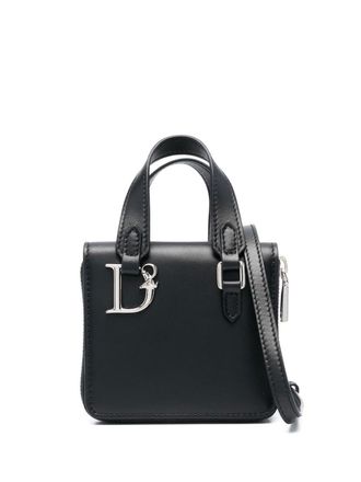 Dsquared2 leather mini tote bag - women - Calf Leather - OS - Black