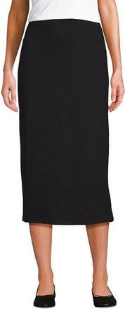 Lands End Starfish Side Zip Midi Skirt in Black at Nordstrom, Size X-Large P