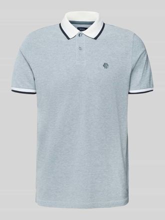 Mc Neal Poloshirt mit Label-Stitching in Rauchblau, Gr&ouml;&szlig;e S