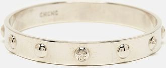 Carolina Herrera Ch Silver Tone Bangle Bracelet