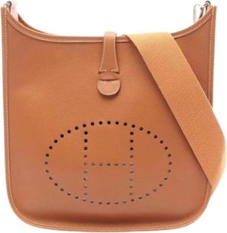 Herm&egrave;s Pre-owned Vintage Schoudertas - Dames - Vintage Schoudertas - Bruin - ONE Size - Leer - Vintage