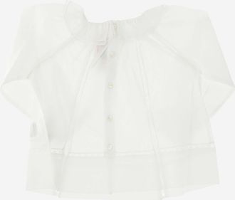 BONPOINT Girls Blouse Cotton White Blouses And Shirts