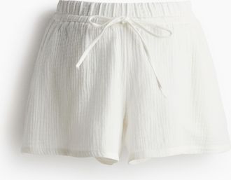 H&M MAMA Before & After Shorts aus Baumwollmusselin - White