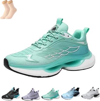 Generic Hands Free and Supportive Walking Shoes for Women Breathable Mesh Sneakers Wide Toe Lightweight Footwear Comfort - (Green,10.5)