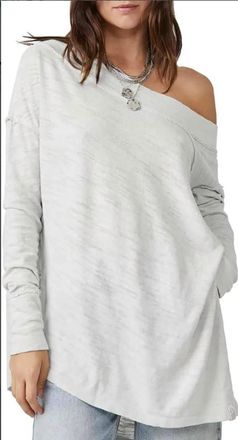 Free People To The Right Long Sleeve Top In Love Dove