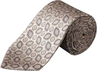Eton Accessoires, Heren, Veelkleurig, ONE Size, Medallion Geweven Zijden Stropdas