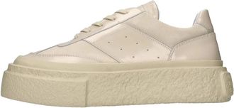 Maison Margiela Platform Sneakers - Heren - Sneakers - Beige - 43 1/2 EU - Leer - Schoenen