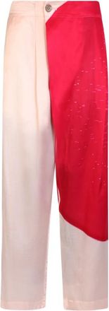 Issey Miyake Slice Broek - Dames - Loose Fit Jeans - Roze - M - Katoen - Jeans