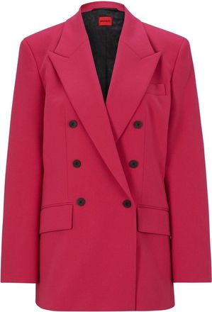 HUGO BOSS Hugo Womens Amalisa Relaxed Fit Blazer in Medium Pink - Size 6 UK