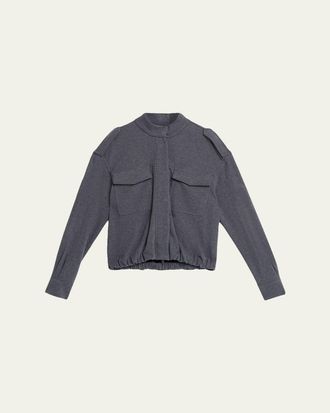 Brunello Cucinelli Felpa Jersey Safari Jacket