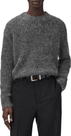 AllSaints Myles Mohair & Merino Wool Sweater in Charcoal Grey at Nordstrom, Size Xx-Large