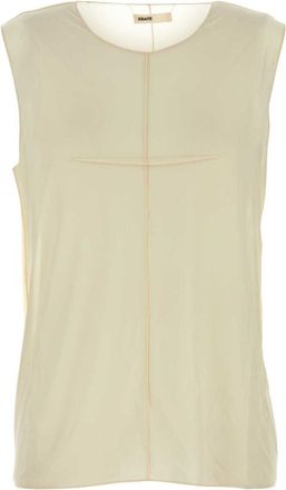 Khaite Cream stretch cupro Allo top