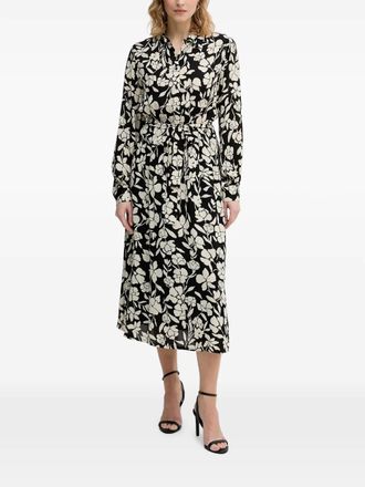Benetton floral-print midi dress - women - Viscose - L - Black