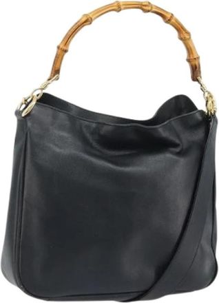 Gucci Pre-owned Vintage Handtas - Dames - Vintage Handtas - Zwart - ONE Size - Leer - Vintage