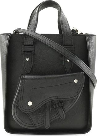Dior Pre-owned Dior Mini Grained Calfskin Saddle Tote GLVU7SER08OIJSSK