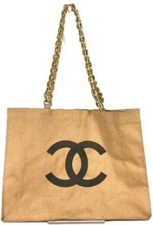 Chanel Pre-owned Canvas chanel-bags - Dames - Vintage Shopper - Beige - ONE Size - Vintage
