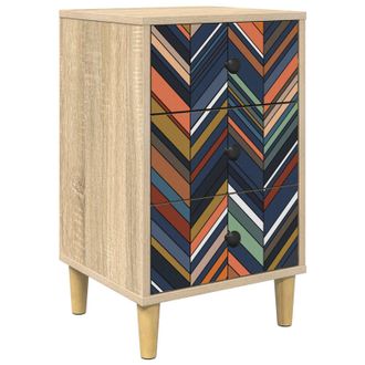vidaXL Mesa De Noche Ommen Roble Sonoma 36 X 33 X 60 Cm Vidaxl