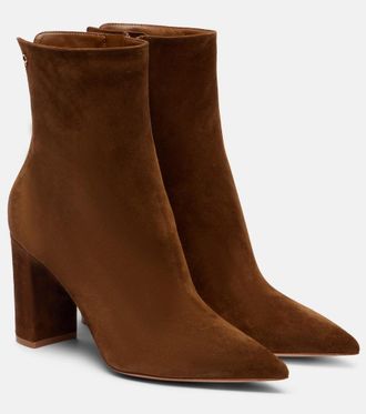 Gianvito Rossi Lyell 85 suede ankle boots