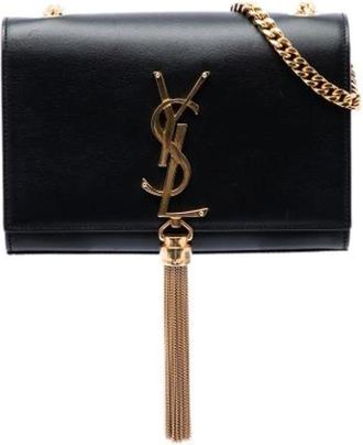Saint Laurent Pre-owned Kate Schoudertas - Dames - Vintage Schoudertas - Zwart - ONE Size - Leer - Vintage